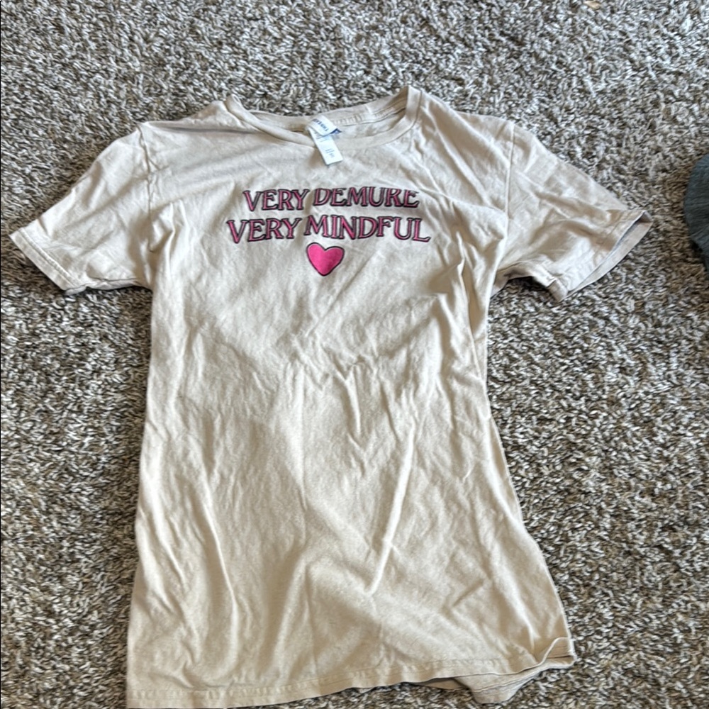 Beige Graphic Short Sleeve Tee